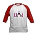 CafePress Peppa Pig Kind Baseball Jersey Kids Cotton Baseball Jersey, 3/4 Raglan Sleeve Shirt Red/White