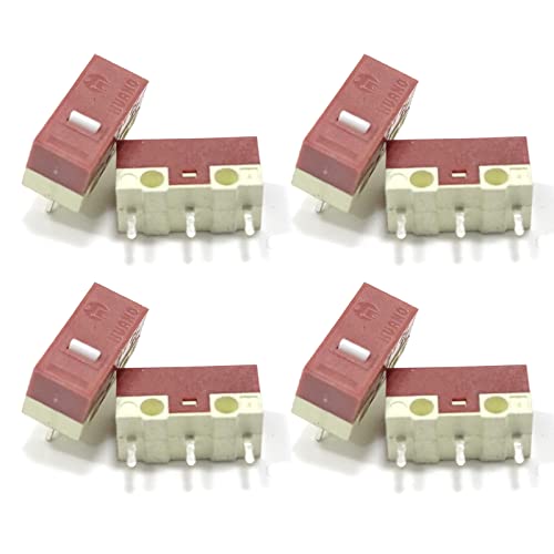 8pcs Para Huano (5 M Clics) Ratones MicroSwitch Connector White Silver Conector 3pins