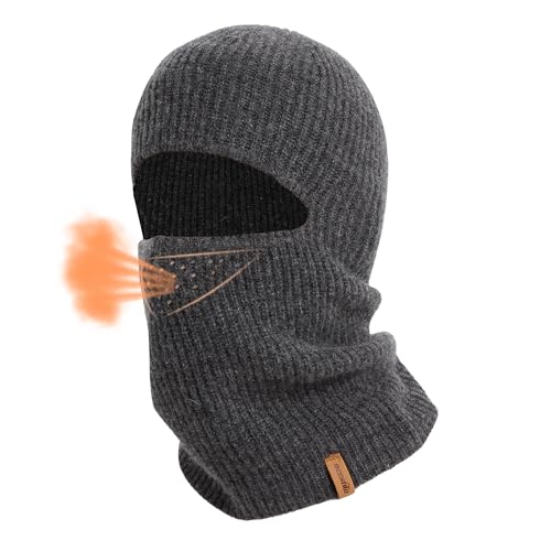 Cagoule laine mérinos ACUSHLA contre le visage gelé, masque thermique respirant de ski