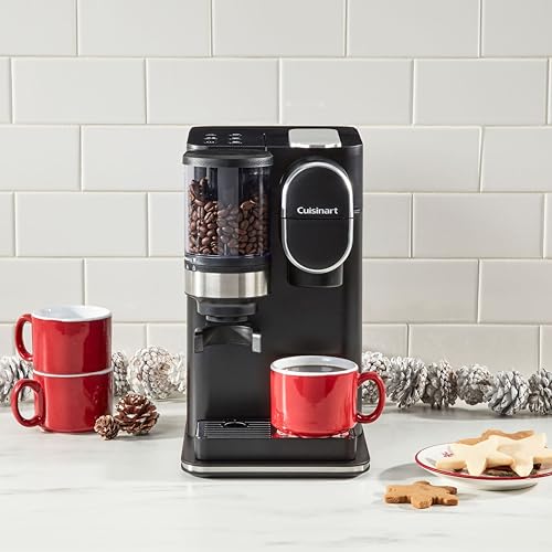 Cuisinart Single Serve Coffee Maker + Coffee Grinder, 48-Ounce Removable Reservoir, Black, DGB-2 - Image 4