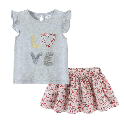 Image of Mud Kingdom Girls Outfits Cute Cartoon Polka Dots Summer Holiday Clothes Sets