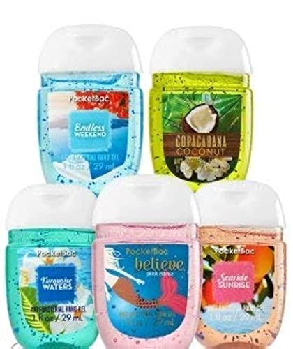 Bath & Body Works Pocketbac Bundle Of 5 - Assorted Grab Bag Bundle Of 5 Pocket Sized Hand Sanitizer Antibacterial Hand Gels - Image 4