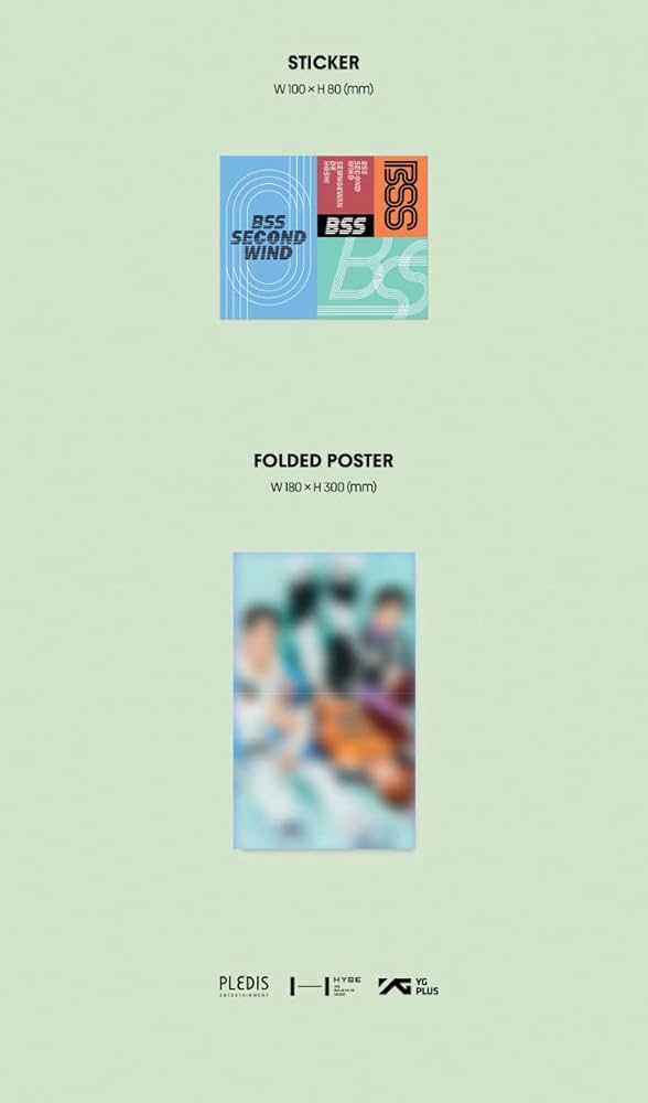 seventeen  BSS  SECOND WIND   ポストカード SEVENTEEN BSS Second Wind 1st Single Album CD+Folding poster