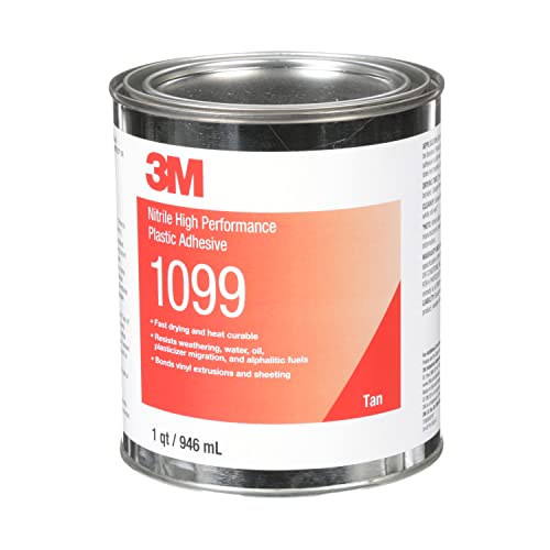 3M Nitrile High Performance Plastic Adhesive 1099, Light Tan, 1 Qt can