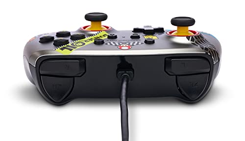 PowerA Manette filaire améliorée pour Nintendo Switch, modèle Switch OLED et Nintendo Switch Lite, accessoire de jeu, manette de jeu, manette filaire, sous licence officielle - Mario Kart