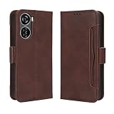 Jiajihua Custodia Compatibile con ZTE Blade V40 Design,Compatibile con ZTE Blade V40 Design 8046 Portafoglio [Doppio slot per schede][Flip Stand][Custodia del telefono][Chiusura magnetica] Brown