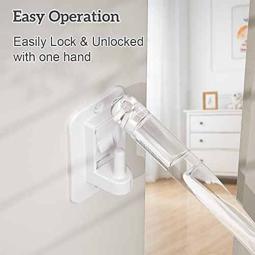 Eudemon 1 Pack Child Proof Door Finger Pinch Guard, Baby Door Stopper& Door Latch, Adjustable Door Lever Handle For Pets, Great Door Lock For Dogs, Easy Cats Entry(Transparent) #TOP4