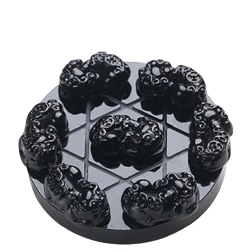 Very Beautiful Seven Star Array Star Colorful Obsidian Quartz Crystal Ball with Plate,