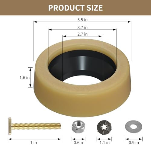 image for iFealClear Extra Thick Wax Ring Kit for Toilet, 40 mm Thick Toilet Wax