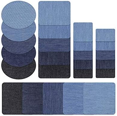 Anlising Patch Stickers Iron-on Patches Denim Patches Jeans Patches Iron-On Patch Stickers Jeans Iron-on Patches Jeans Repair Kit Iron-On Patches Jeans (25 Pieces)