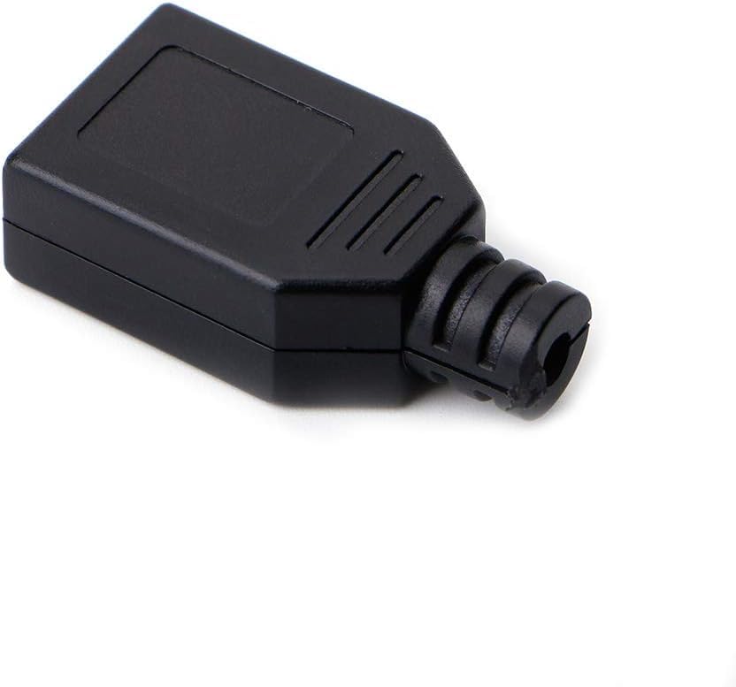 Connettore 4 Pin 5 Connettori USB Tipo A Maschio Per Saldatura Fai Da Te - Terminali 4 Pin USB 2.0 Neri Terminali USB Fai Da Te