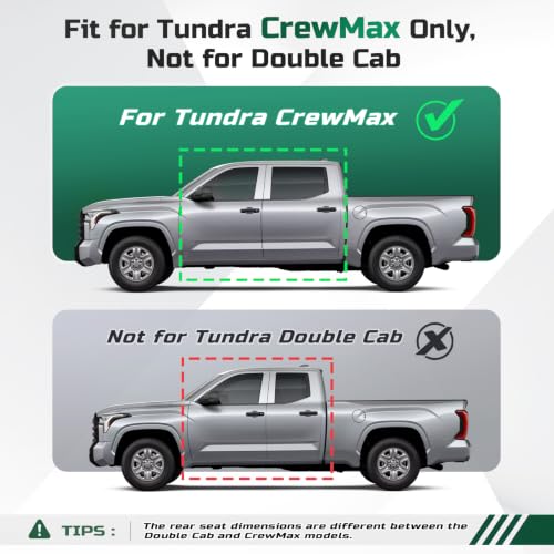 Image of Carlimeki Leather Seat Covers Custom Fit for Tundra 2014-2021 CrewMax