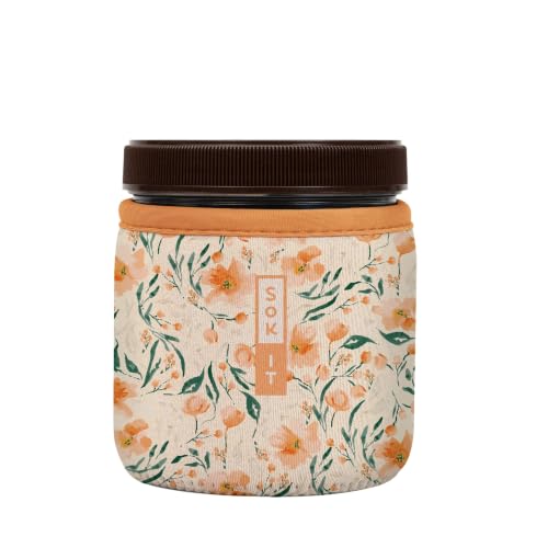 Sok It IceCreamSok Insulated Neoprene Cover (Blush Blossoms, Fits Talenti 16oz Pints)