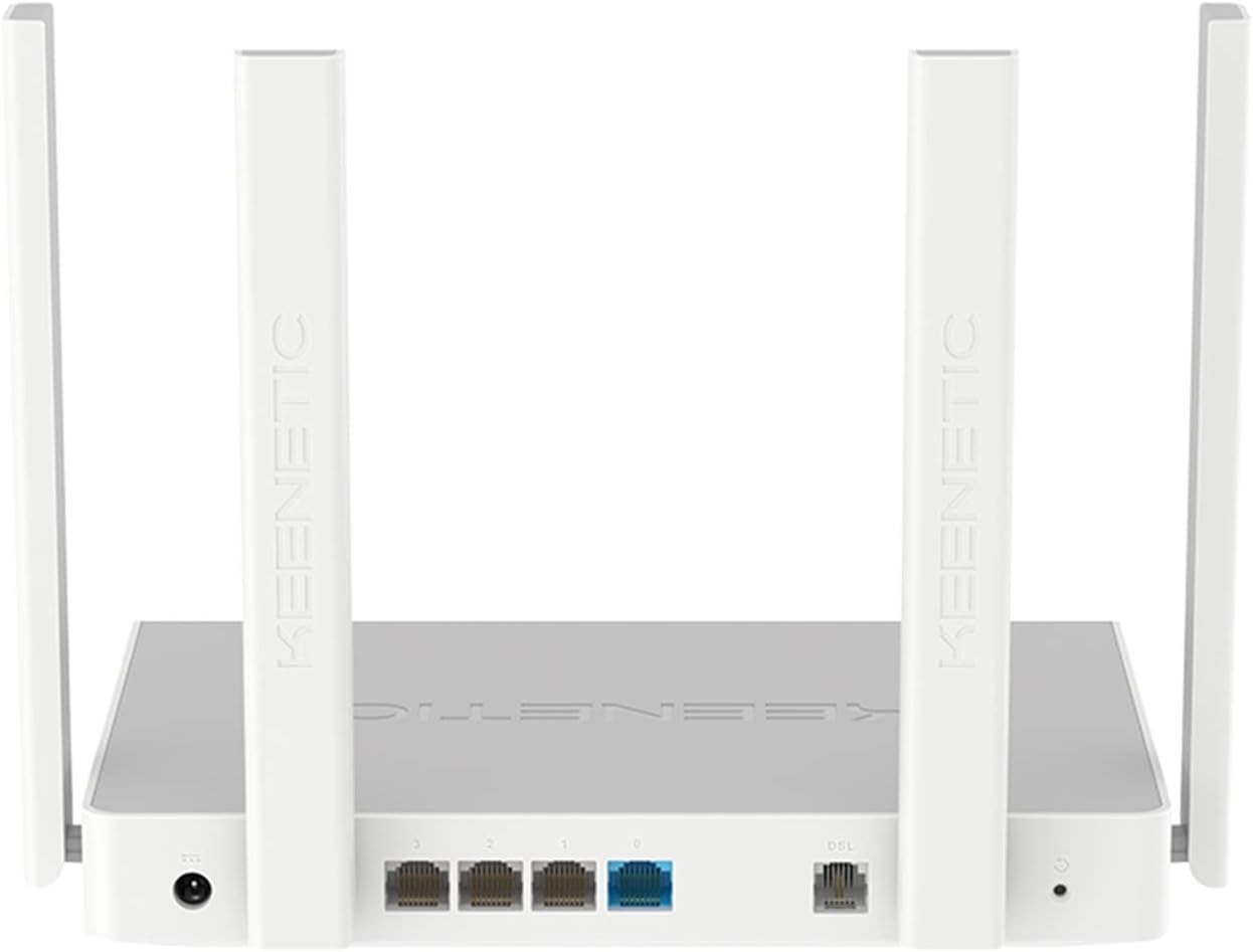 Keenetic Extra DSL AC1200 Router, rear view with ports