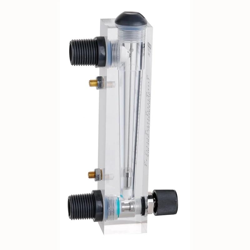 1 unidad de caudalímetro de líquido PMMA, medidor de flujo de agua, rotámetro de panel con válvula de control(16-160LPH)