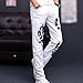 Men's Stretch Embroidered Jeans Floral Ripped Skinny Distressed Jeans Destroyed Slim Rose Fashion Jeans Pants (White,30)