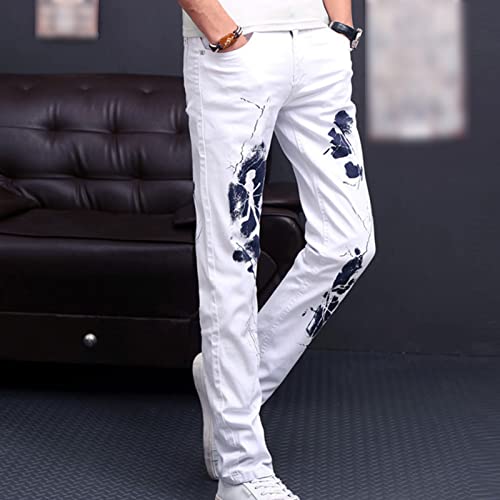 Jeans ajustados estilo skinny para hombre blanco talla 36 miniatura 3