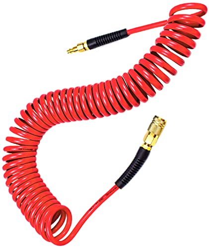 YOTOO Polyurethane Recoil Air Hose, Air Compressor Hose 1/4