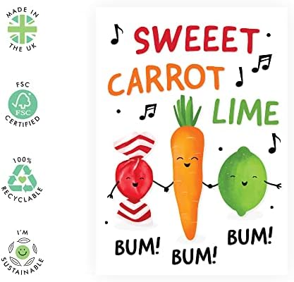 Central 23 Funny Birthday Cards For Women - Birthday Card for Men - Funny Gifts For Him Her - 'Sweet Carrot Lime' - Happy Birthday Card For Mum Dad - Comes With Fun Stickers - Recyclable