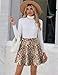 Zeagoo Women Mini Skirt Ladies' Elastic High Waist Flared A-Line Skirt Design Cute Casual Fashion for Party Concert and Dance Skirts Leopard Print