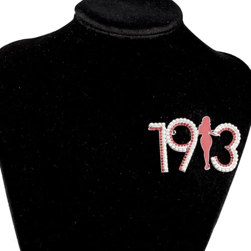 CENWA Red and White Sorority Jewelry Elephant Soror Brooch Pin Gift Greek Sorority Gift3