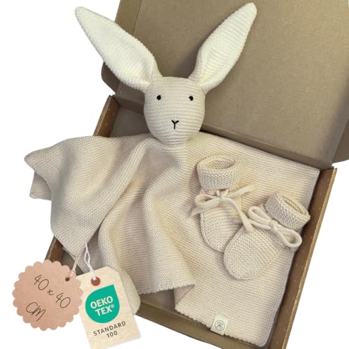 DIKOS® Kuscheltuch SCHMUSE-HASE & Söckchen – Premium...