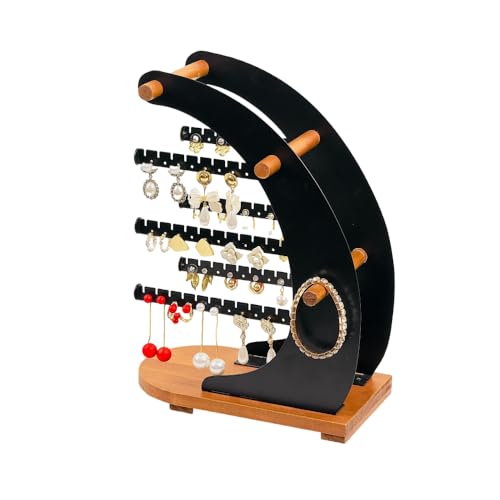 Spicalife “Smooth Sailing” Jewelry Display Stand - Sailboat-Shaped Organizer for Earrings, Necklaces & Bracelets | Metal & Wood Material, Elegant & Practical, Perfect Home Décor Piece