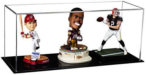 Better Display Cases Clear Acrylic Figure Display Case for Figurine Miniature Doll Bobblehead , Doll Stands Display Box for Figures,DIM:17" L x 6" W x 7" H(A019-CDS).