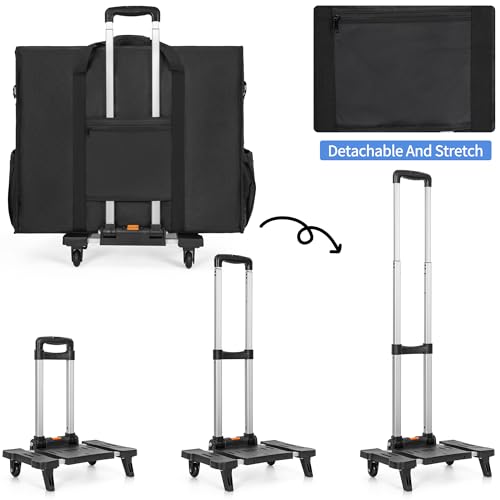 Image of Rolling Travel Carrying Tote Bag with Wheels Compatible with Apple iMac Desktop Computer for 27 inch Monitor and Accessories