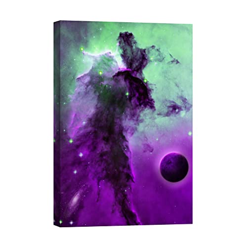 Toile Canvas painting Univers DCC087-2 phosphorescente lumineuse dans le noir 80x120 cm