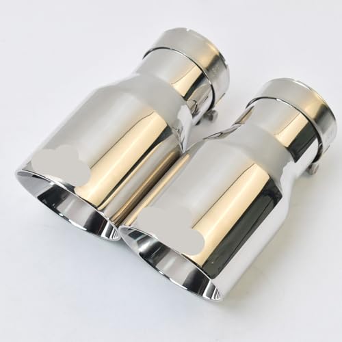 Tubo de escape brillante de acero inoxidable de 1 pieza para coche con borde biselado 6