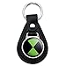 Black Leather Ben 10 Logo Keychain
