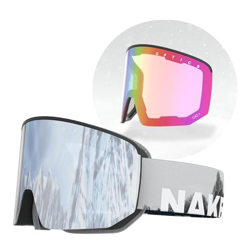 NAKED Optics NOVA Skibrille Männer, Ski Brille Frauen, Snowboardbrille, Ski-Brille schlechtes Wetter, Schibrille mit optionalen Wechselgläsern, Skiing Goggles (NOVA Slate, +inkl. Schlechtwetterglas) NAKED Optics NOVA Skibrille Männer, Ski Brille Frauen, Snowboardbrille, Ski-Brille schlechtes Wetter, Schibrille mit optionalen Wechselgläsern, Skiing Goggles (NOVA Slate, +inkl. Schlechtwetterglas)