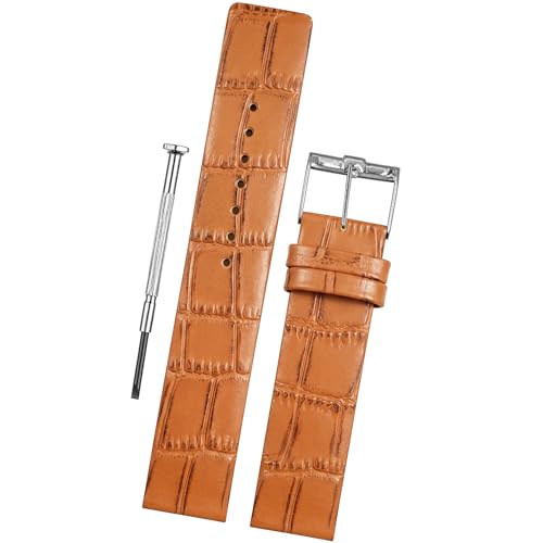 Image of DBLACK ''TNDS1'' Slim Leather Watch Strap, Minimalist style and a Bamboo-texture Design Belt / / For 18mm, 20mm, or 22mm, Compatible for TITAN Edge Slim Watches (Choose Your Size & Color)