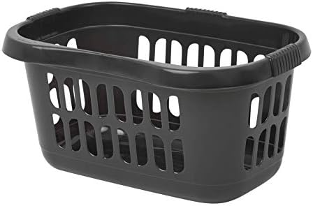 Plastic High Grade Hipster Style Washing Clothes Linen Storage Basket (Soft Cream)