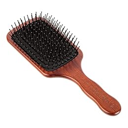 ACCA KAPPA Classic Paddle Hair Brush Regular Kotibé Wood Heat-Resistant Pom Pins Scalp-Massage Detangler