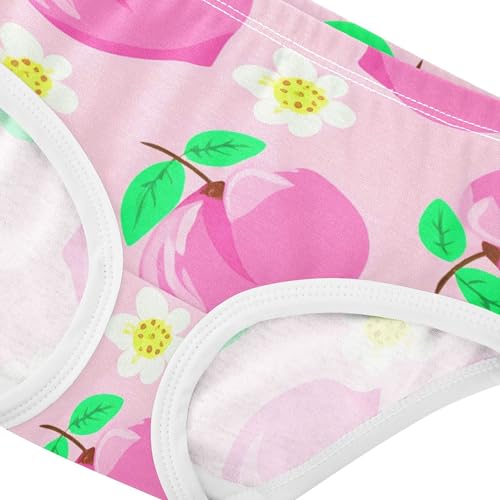 Cotton Girls Underwear Toddlers Pink Peaches Green Flowers Pastel Panties for Girl Cartoon Undies Kids Briefs 2t4