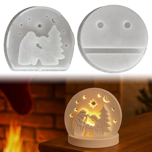 Krippenfiguren Gips 18 Silikonformen Gießformen Weihnachten, Silikonform Weihnachten Krippe...