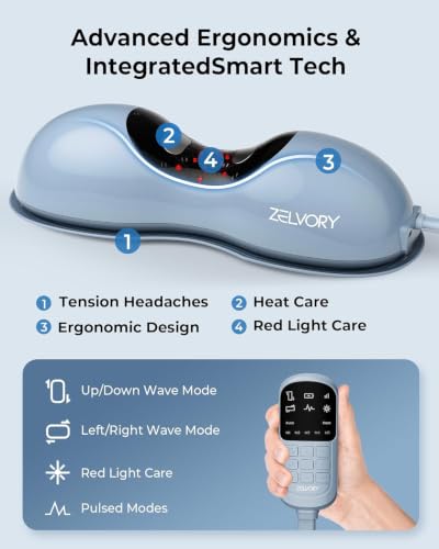Zelvory Neck Stretcher with Heat, Red Light and Dynamic Traction Massage — view 6