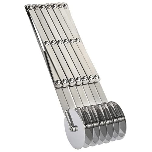 7 Wheel Pastry Cutter Roller Stainless Steel Pizza Slicer Multi-Round Dough Cutter Adjustable Ravioli Pizza Noodle Cutter Wheel #TOP1
