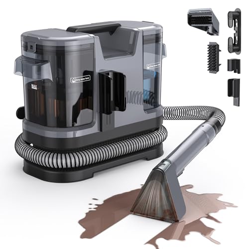 Lubluelu Nasssauger Polsterreiniger Gerät mit 600 W – 20 kPa Teppichreiniger Waschsauger, tragbarer Teppich Reinigungsgerät mit Selbstreinigungsfunktion und langem Schlauch für Teppiche, Sofas & Autos