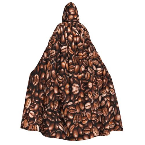 Cape à capuche Viking médiéval et grains de café pour Halloween