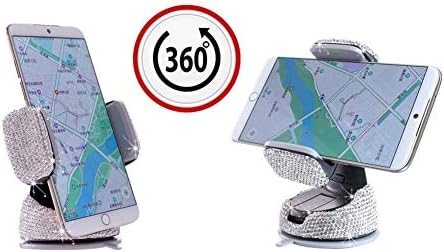 Uposao Mobile Phone Holder Car Ventilation Bling Rhinestone Glitter Diamond 360° Rotatable Car Smartphone Holder Car Mobile Phone Holder for iPhone 12 Samsung Huawei Smartphone