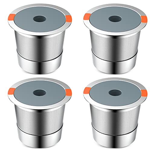 Reusable K Cups | Reusable K Cups for Keurig 1.0 & 2.0 Single Cup Coffee Makers,Stainless Steel Integrated Mesh Strainer keurig accessories (4 pack) by modsden - Used condition - US$17.50