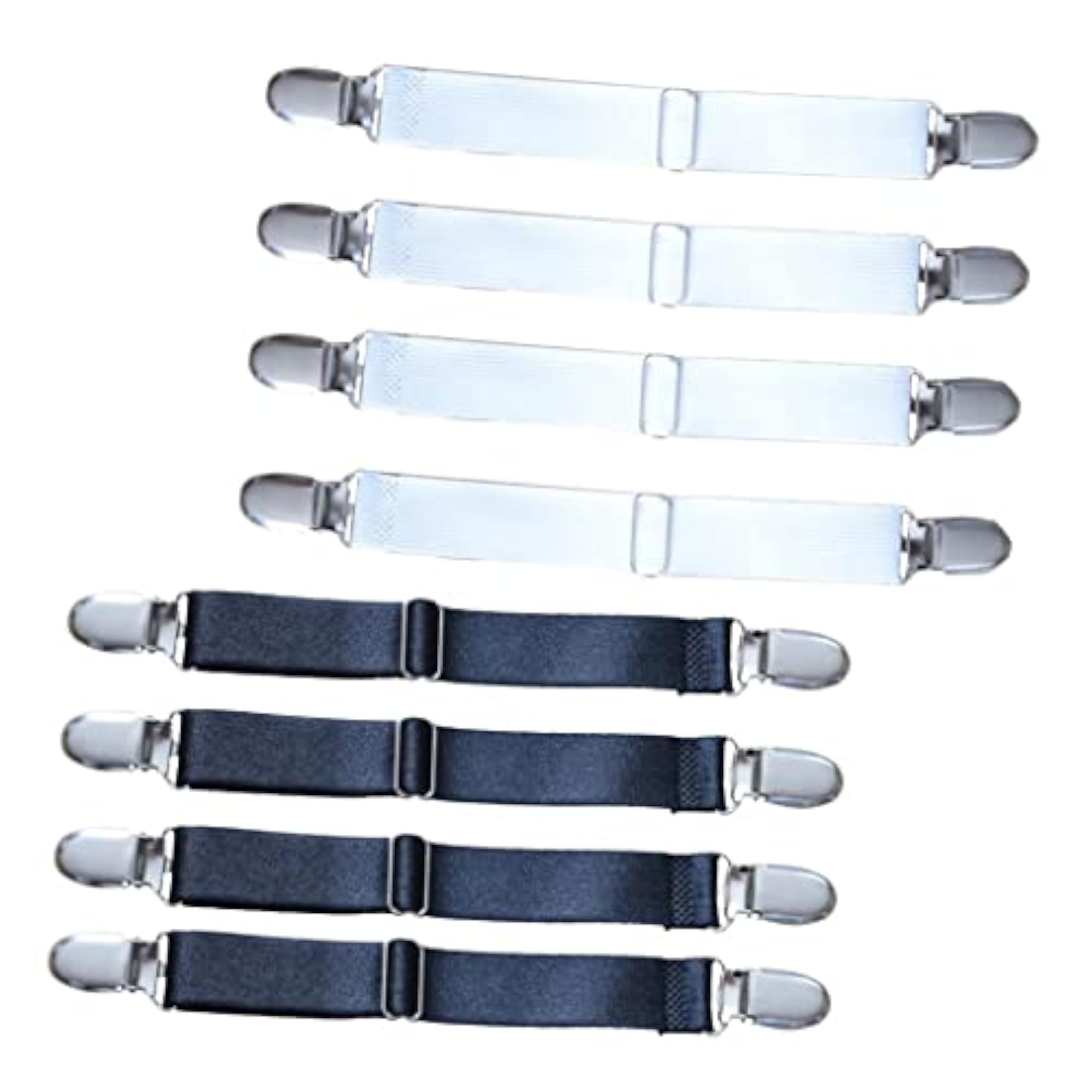 8 Bed Sheet Grippers Suspenders Fastener Clips