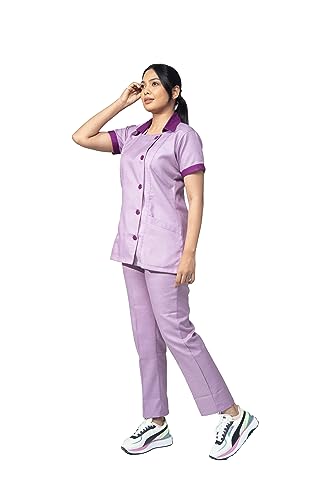 Image of UNIFORM CRAFT Women's Polyester and Cotton Twill Nurse Uniform, Violet (3XL)
