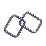 50 Pcs 3/4 inch Metal Rectangle Buckle Ring - Metal Bag Purse Snap Hook - 20mm Rectangle Rings Webbing Belts Buckle,Q2308