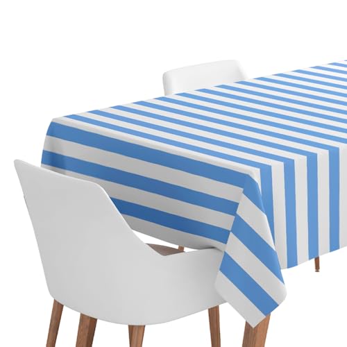 OH YEAH   Mantel Plegado Impermeable Rayas Azul y Blanco   1,2 x 1,8 m   Cumpleaños Tematico   Mantel Papel Desechable Cumpleaños   Eventos   Catering   Impermeable