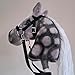 Hobby Horse A4 on Stick Realistic Grey Stick Hobby Horse with Bridle
