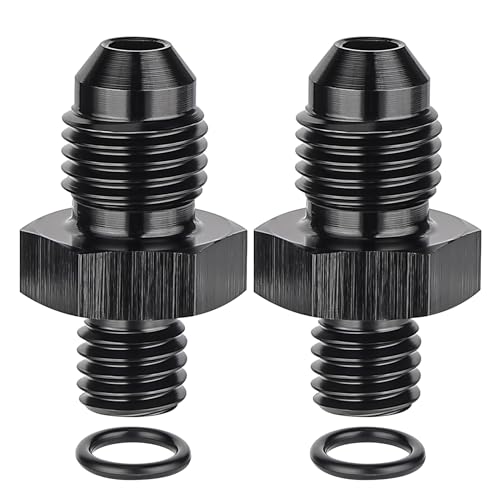 EVIL ENERGY 4AN Male Flare to M8 x 1.25mm Male Metric Fitting Adapter Aluminium Alloy 2PCS by EVIL ENERGY - Used condition - US$8.65